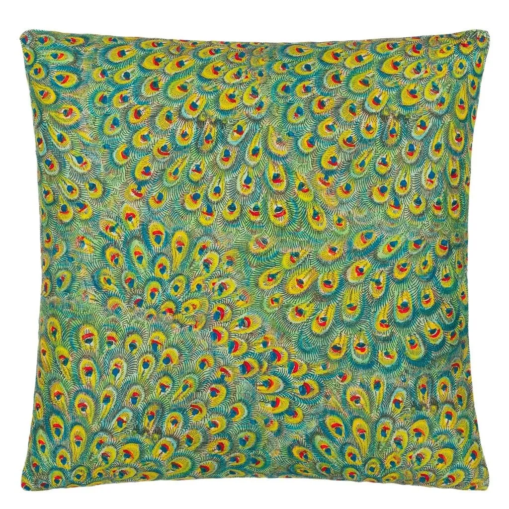 John Derian Peacock Emerald Decorative Pillow