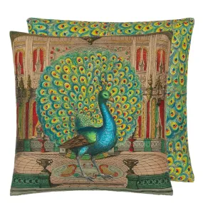 John Derian Peacock Emerald Decorative Pillow