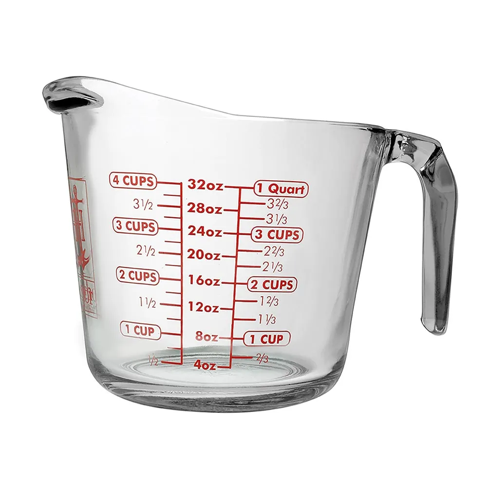 Jug Measure Tempered Glass Clear 1l