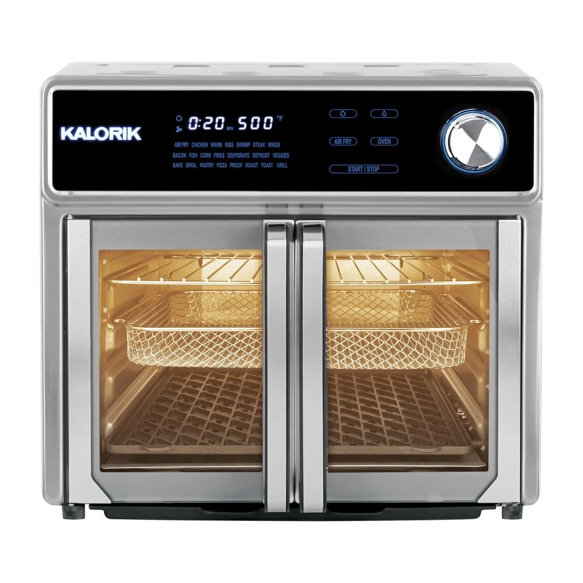 Kalorik MAXX® ULTRA 26 Quart Digital Air Fryer Oven Grill, Stainless Steel