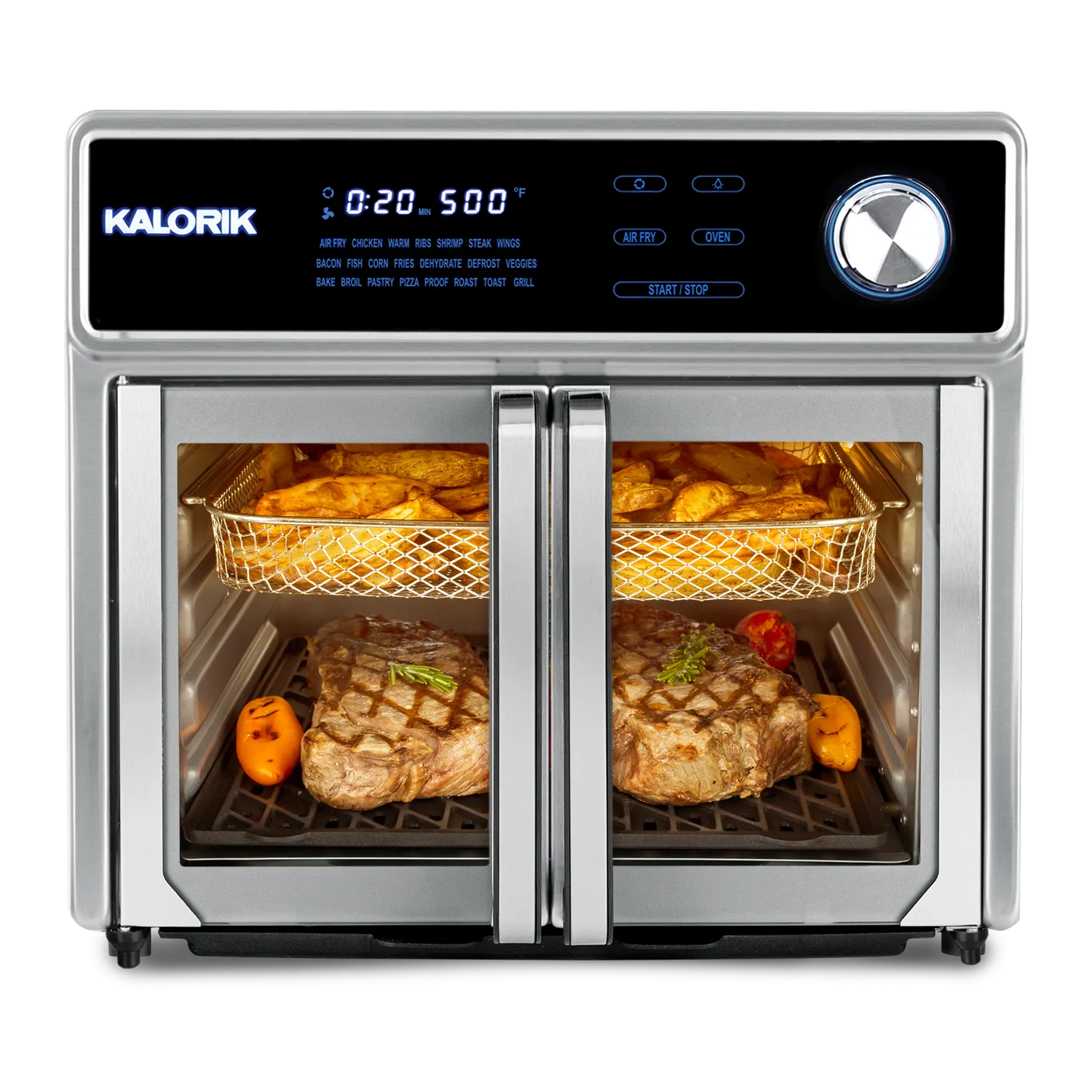 Kalorik MAXX® ULTRA 26 Quart Digital Air Fryer Oven Grill, Stainless Steel