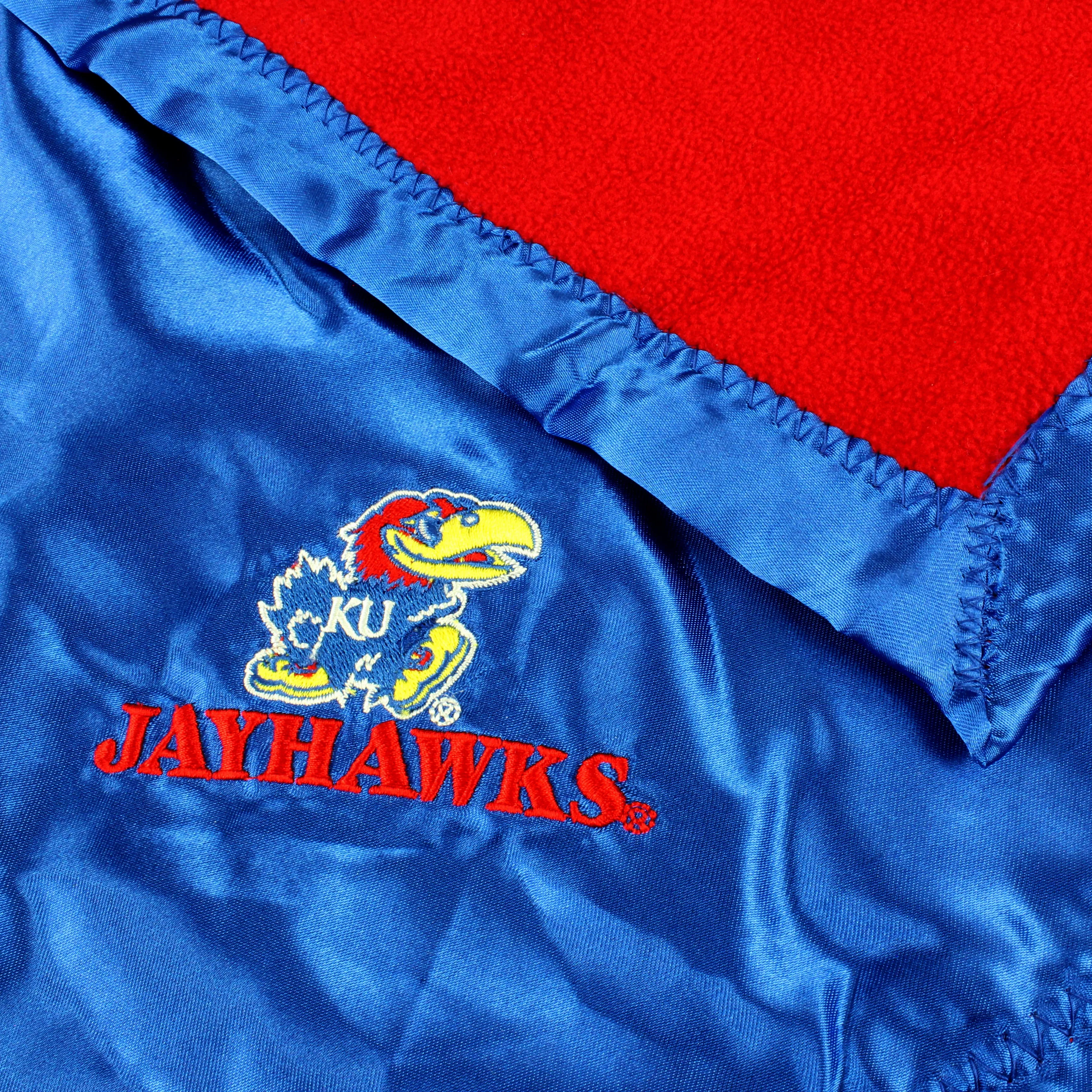 Kansas Jayhawks Silky and Super Soft Plush Baby Blanket, 28" x 28"