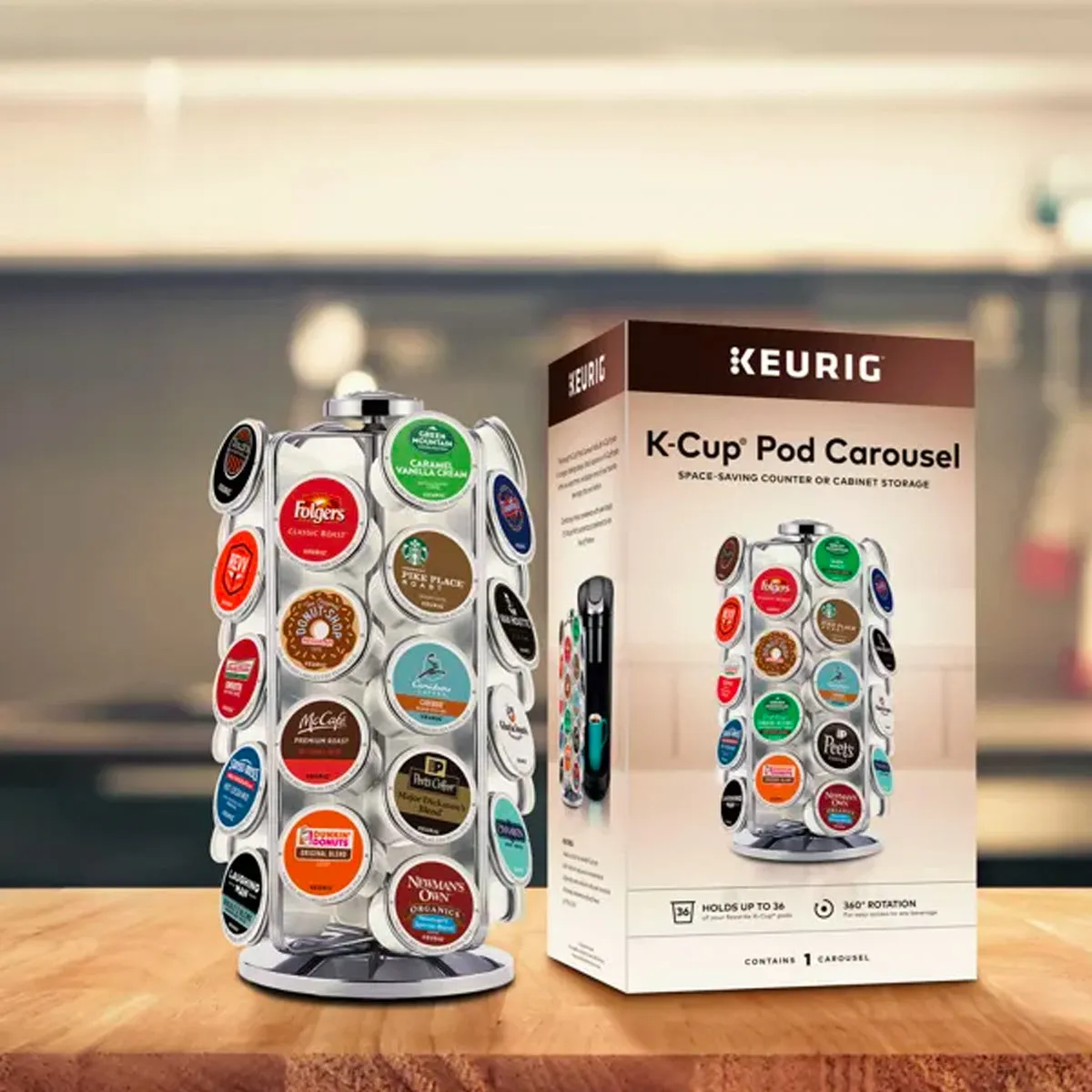 Keurig 36 Count Carousel, Chrome