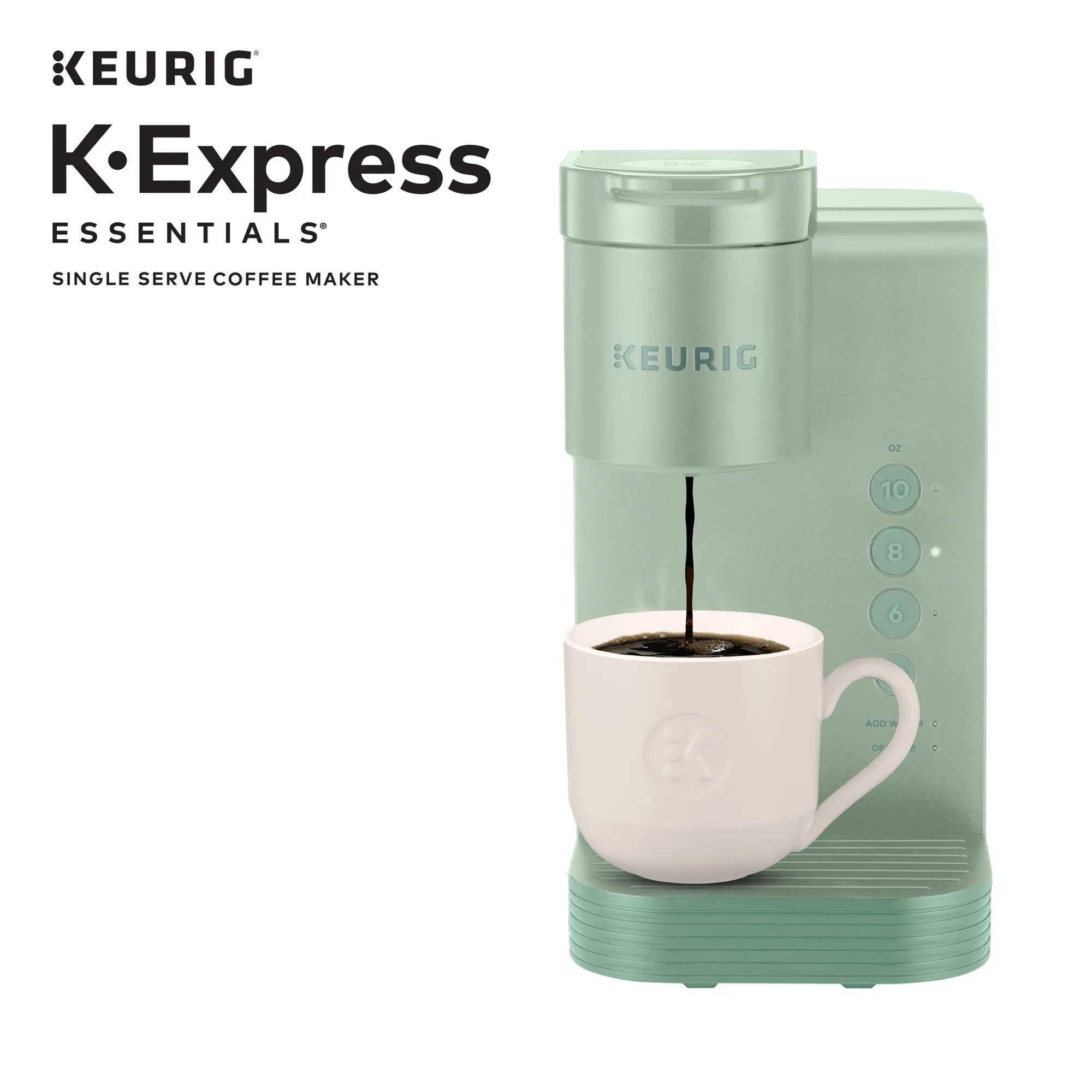 Keurig K-Express Essentials Single Serve K-Cup Pod Coffee Maker, Silver Sage