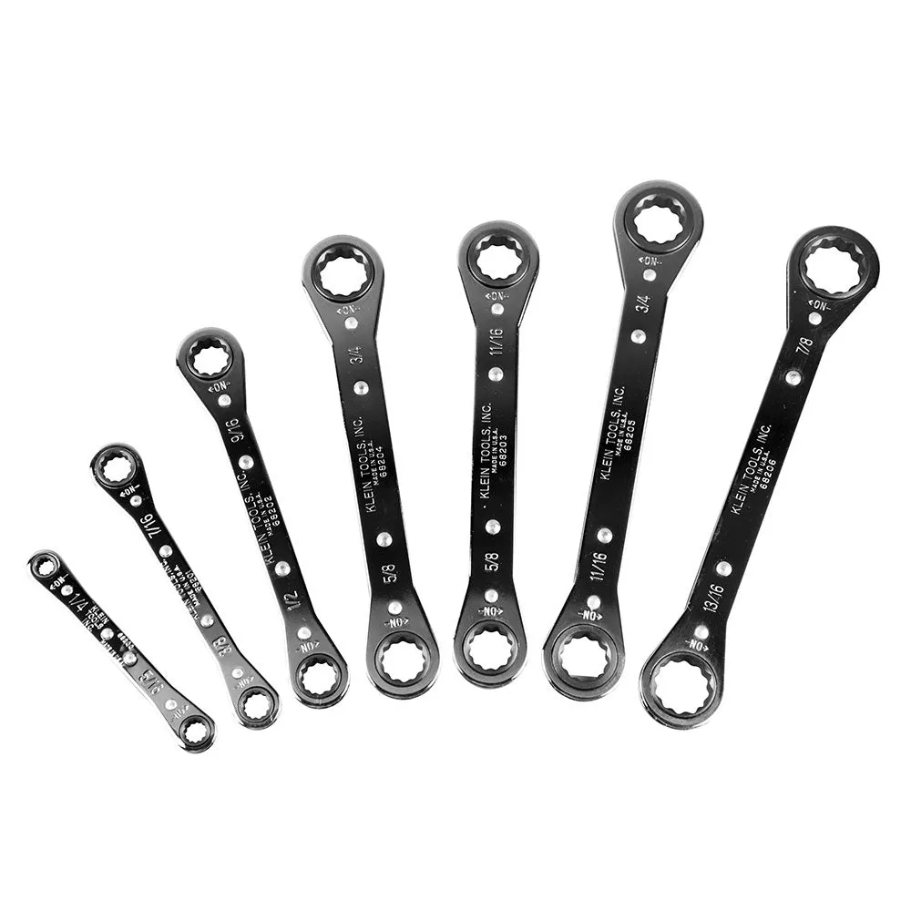 Klein Tools 68222 Ratcheting Box Wrench Set, 7-Piece