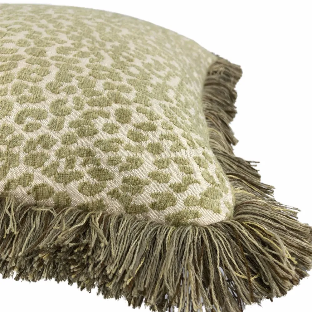 Kravet Candice Olson Tetouan Leopard Spots Spring Green Pillow Cover