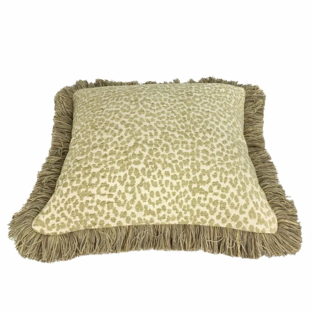 Kravet Candice Olson Tetouan Leopard Spots Spring Green Pillow Cover