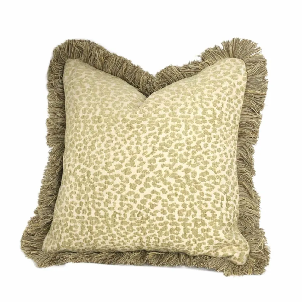 Kravet Candice Olson Tetouan Leopard Spots Spring Green Pillow Cover