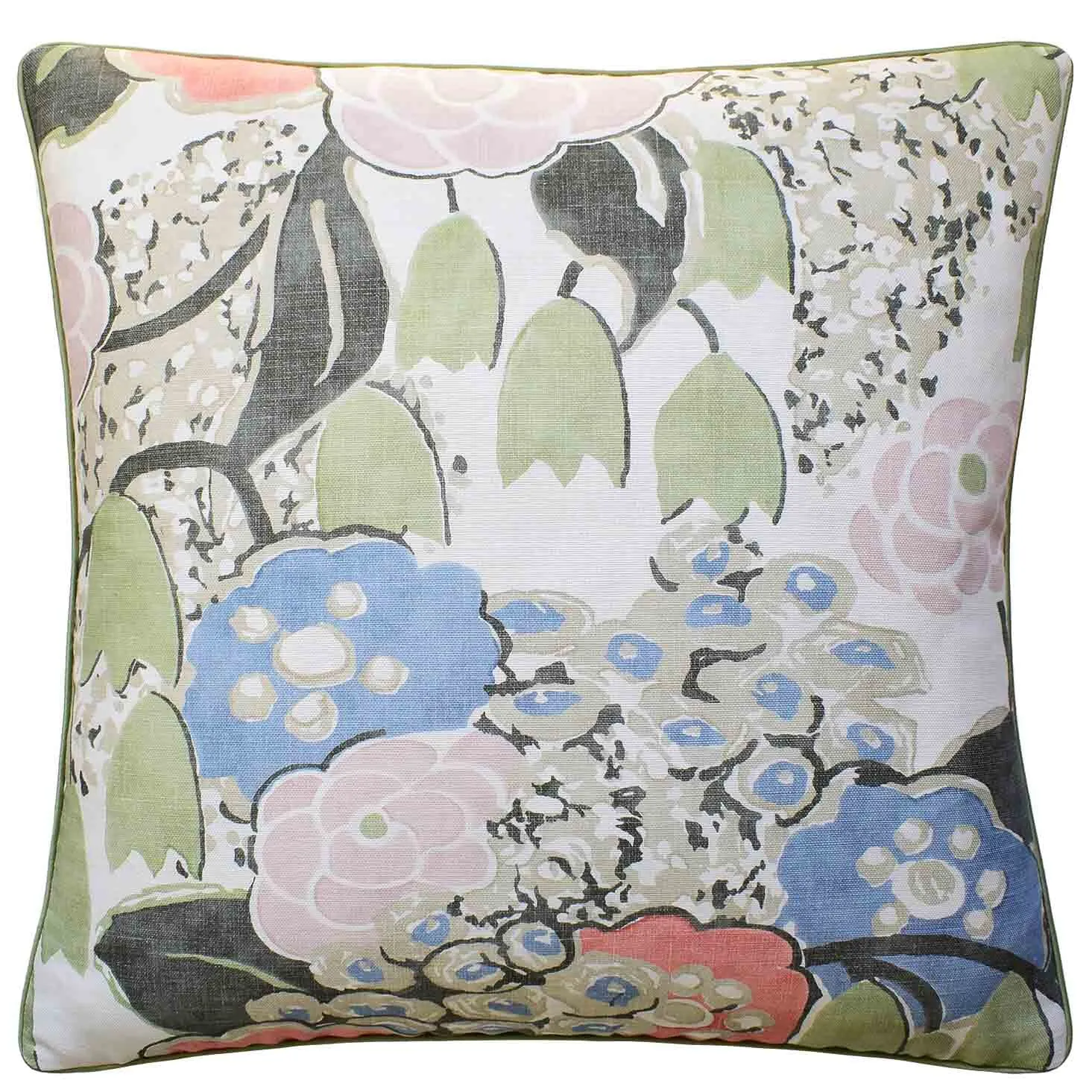 Laura Blush & Green Decorative Pillow Ryan Studio