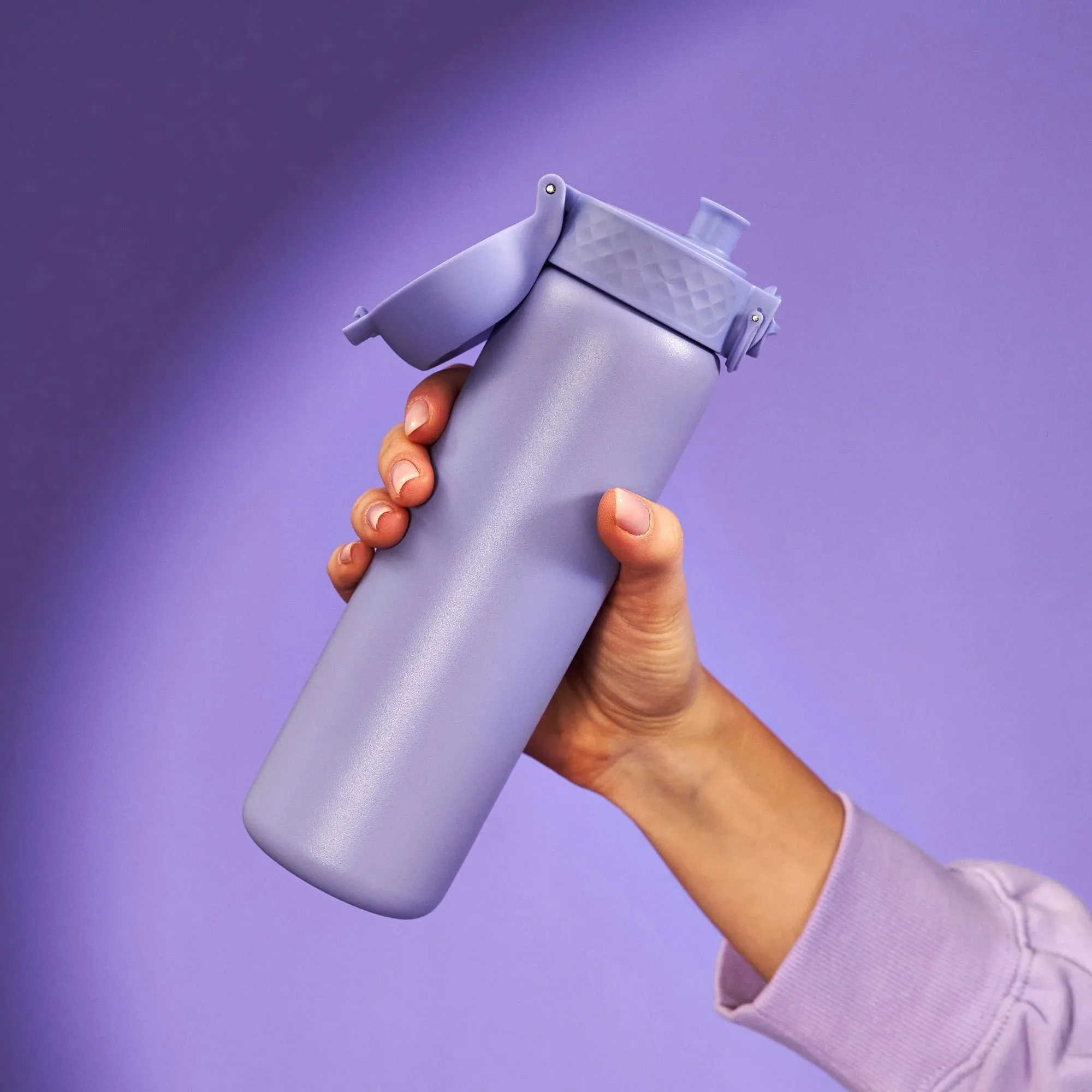 Leak Proof Slim Thermal Steel Water Bottle, Insulated, Light Purple, 500ml (17oz)