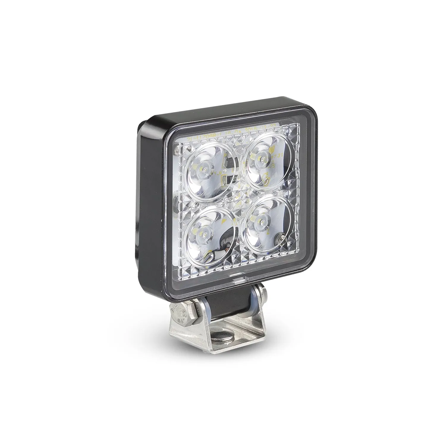 LED Autolamps 7312BM 12 Watt LED Compact Flood/Reverse Lamp with Square Black Housing