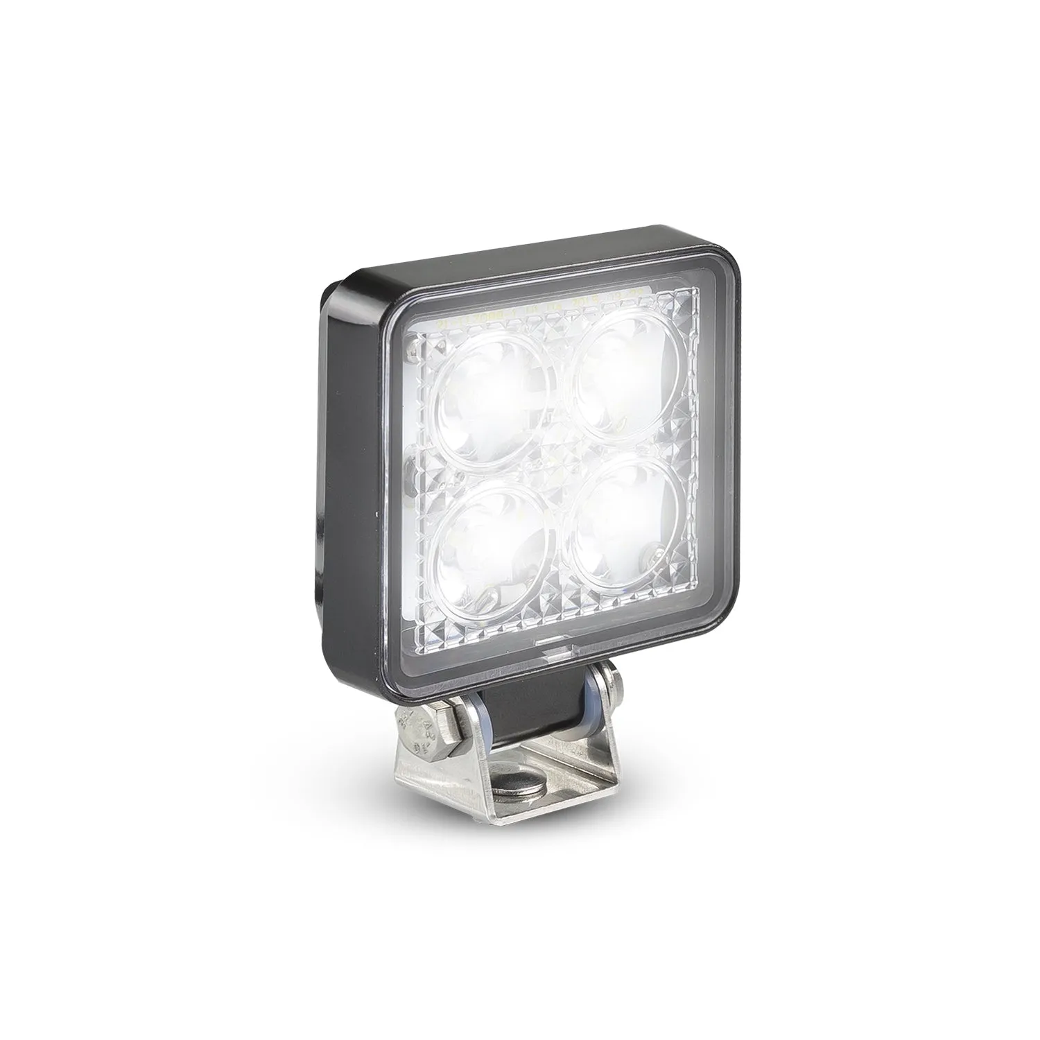 LED Autolamps 7312BM 12 Watt LED Compact Flood/Reverse Lamp with Square Black Housing