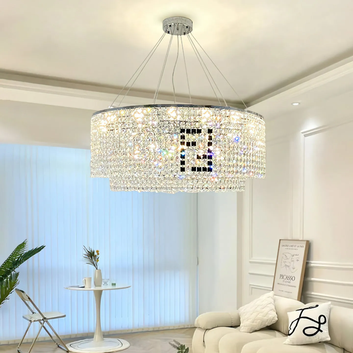 Liliana Round Crystal Chandelier