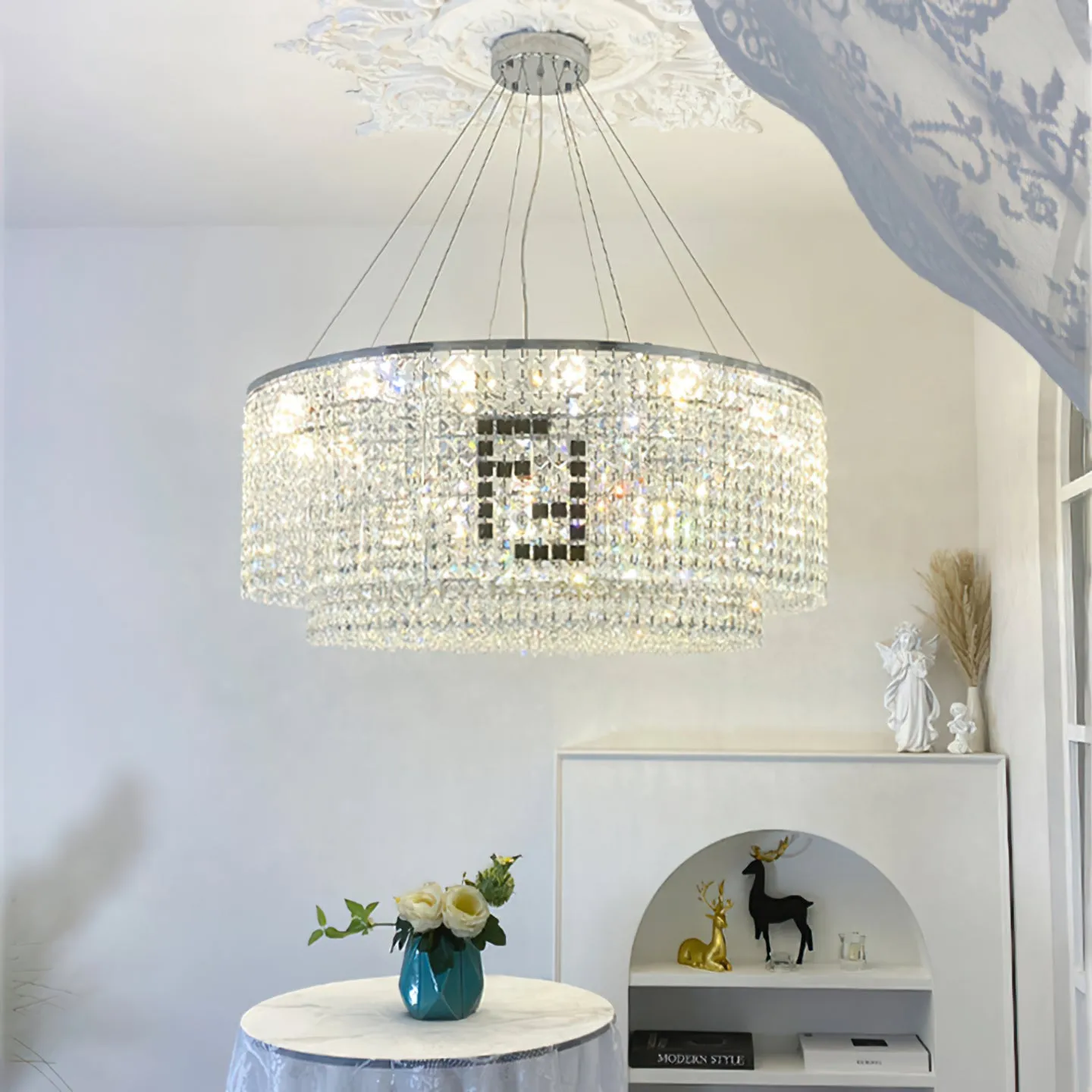 Liliana Round Crystal Chandelier