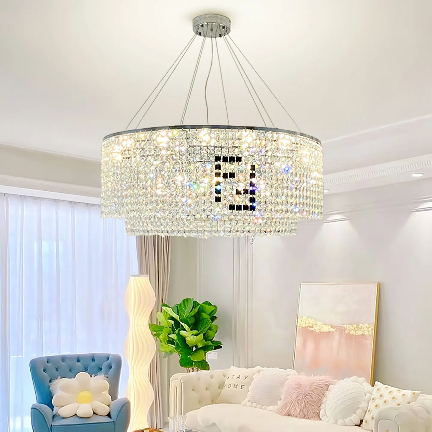 Liliana Round Crystal Chandelier