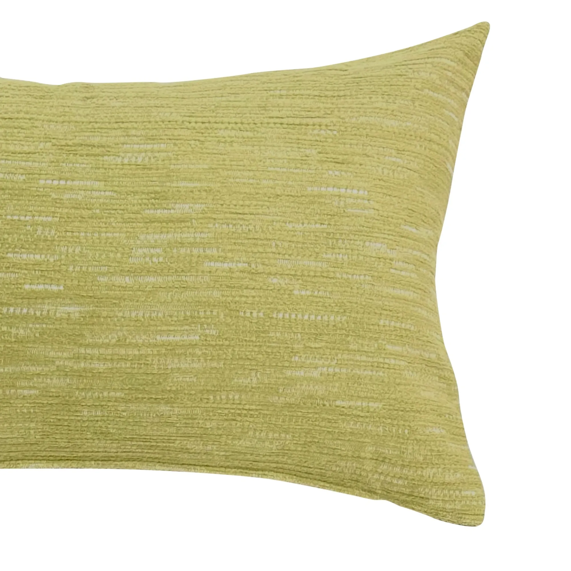 Lime Textured Chenille Lumbar Pillow Cover 15x26"