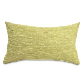 Lime Textured Chenille Lumbar Pillow Cover 15x26"