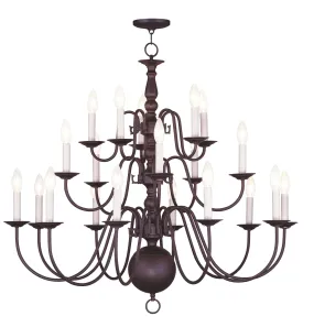 Livex Williamsburgh 20 Light Bronze Chandelier - C185-5019-07