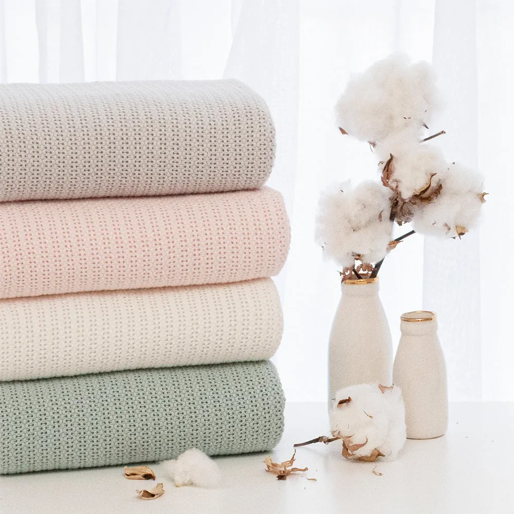 Living Textiles | Organic Cot Cellular Blanket - Sage