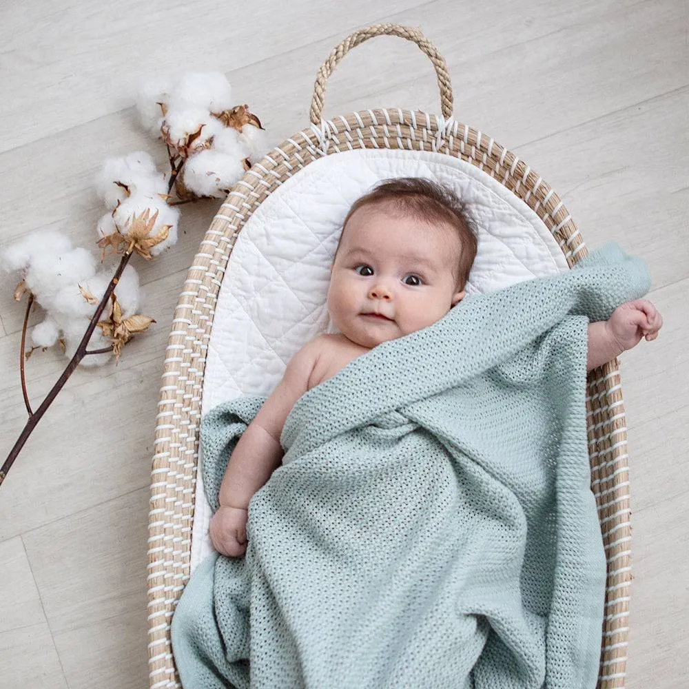 Living Textiles | Organic Cot Cellular Blanket - Sage