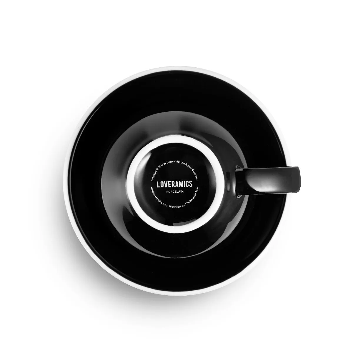 Loveramics Egg Style Cappuccino Cup & Saucer - Black (6.7oz/200ml)