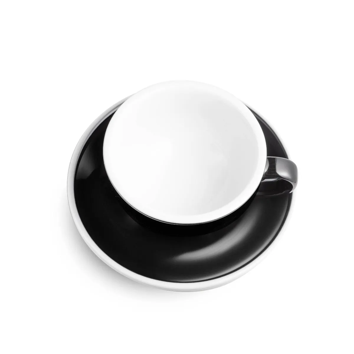 Loveramics Egg Style Cappuccino Cup & Saucer - Black (6.7oz/200ml)