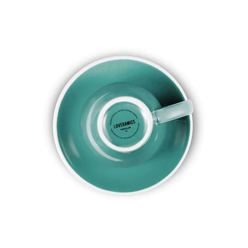 Loveramics Tulip Style Espresso Cup & Saucer - Teal (2.7oz/80ml)