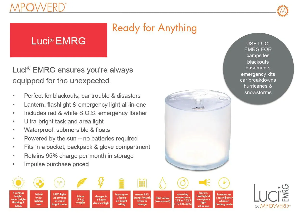 LUCI EMRG Solar Lantern