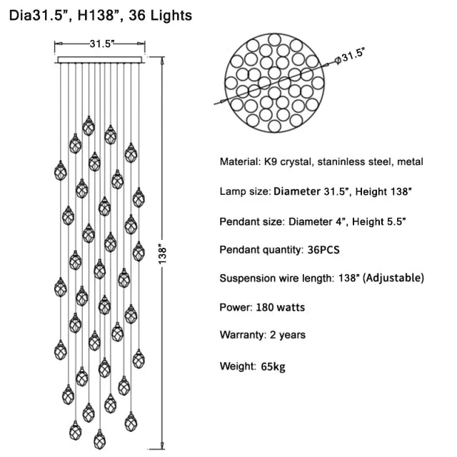 Luxury Diamond Crystal Chandelier