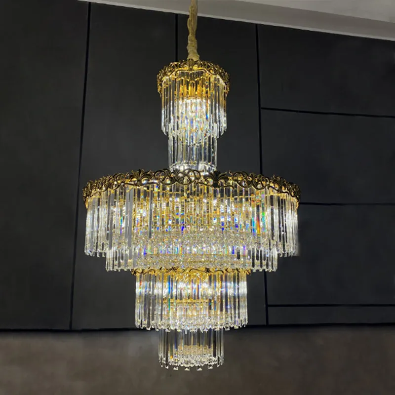 Luxury Empire Wreath Crystal Chandelier for Living Room/Staircase/Foyer