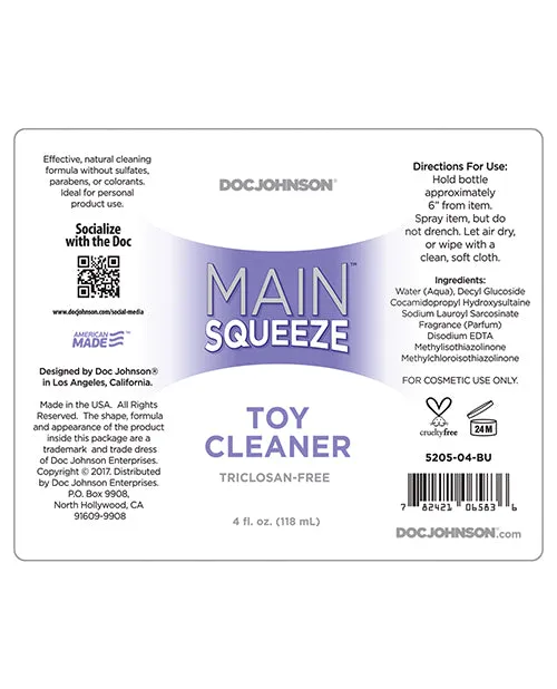 Main Squeeze Toy Cleaner - 4 Oz