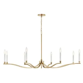 Malene 52" 8-Light Chandelier, Champagne Bronze Finish