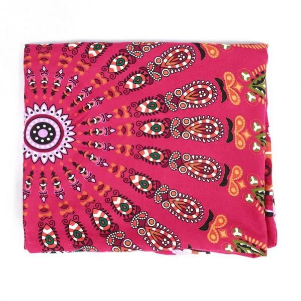 MANDALA RED ROUND BEACH BLANKET