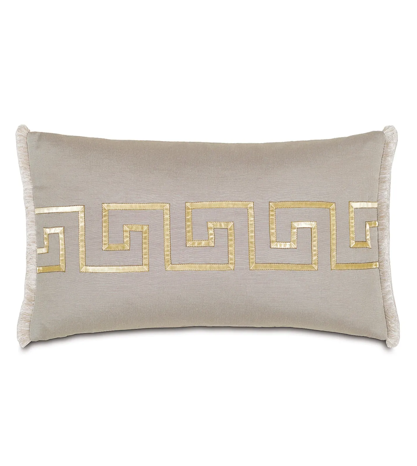 McClare Gray Greek Key Throw Pillow Cover 13x22