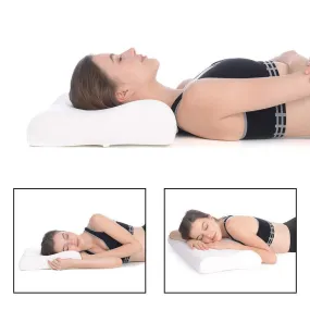 Memory Foam Pillow, Cervical Pillow for Neck Pain, Orthopaedic Contour Pillow Support for Back, Stomach, Side Sleepers