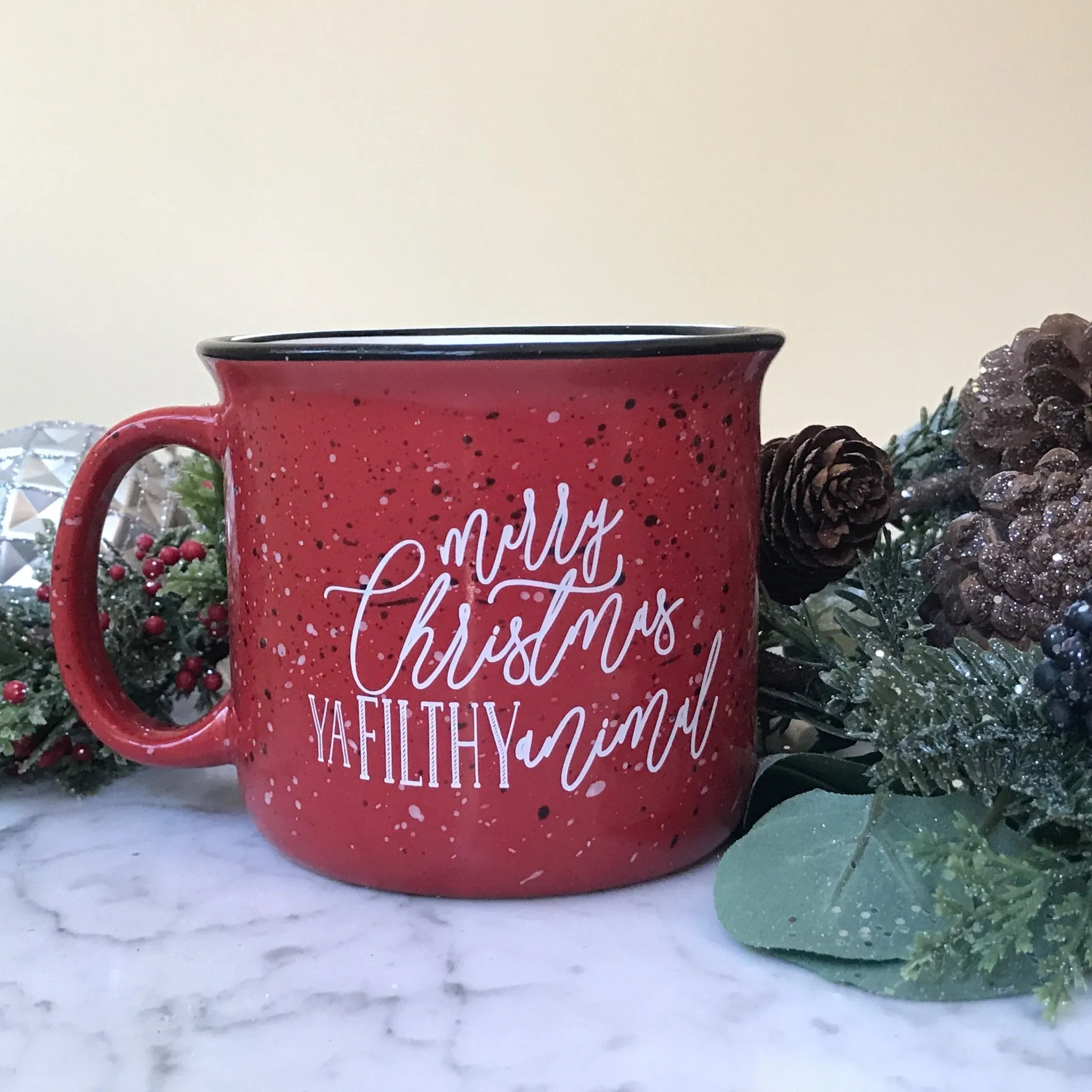 Merry Christmas Ya Filthy Animal Campfire Mug