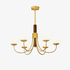 Midas Touch Walnut Sphere Chandelier