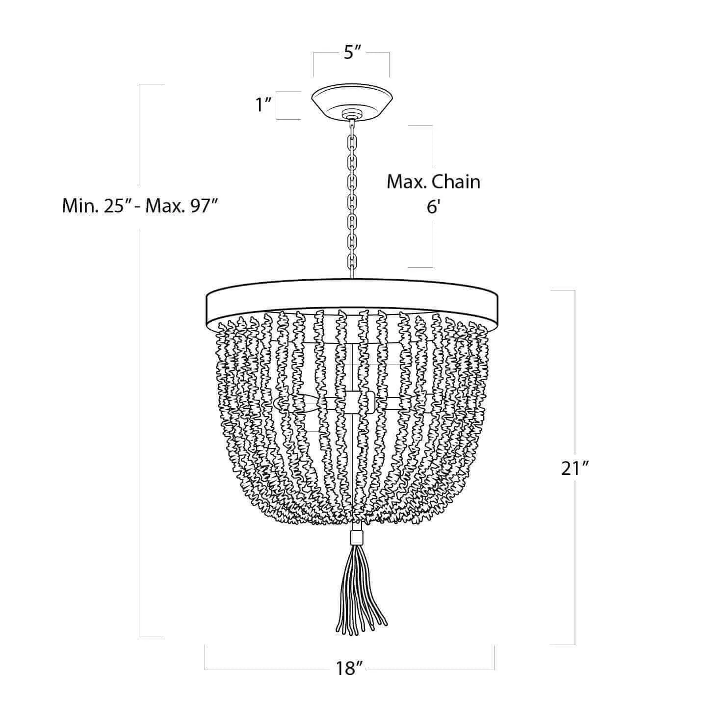 Milos Chandelier (Aqua)