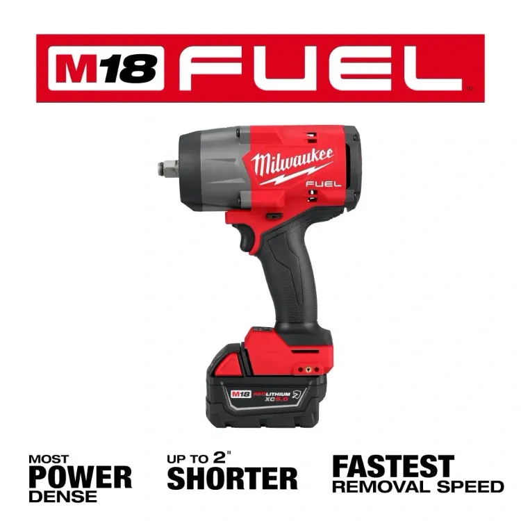 Milwaukee 2967-21B M18 FUEL™ 1/2" High Torque Impact Wrench w/ Friction Ring Kit   Free Battery