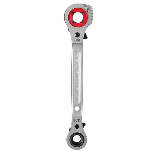 Milwaukee Linemans 5-in-1 Ratcheting Wrench w/ Milled Face - 48-22-9216M