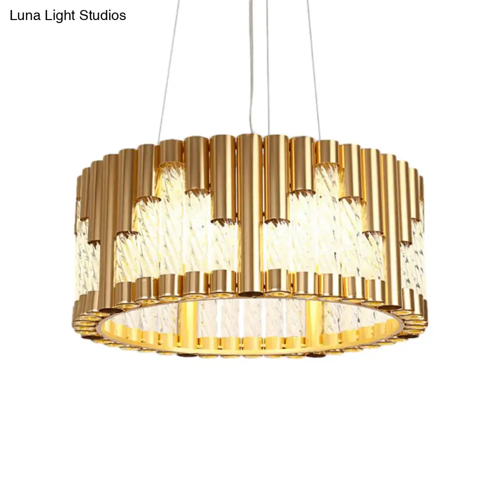 Modern Metallic LED Pendant Light - Stunning Gold Chandelier for Living Room