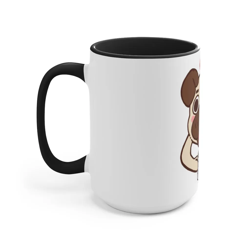 More Pug Coffee Please Accent Mug