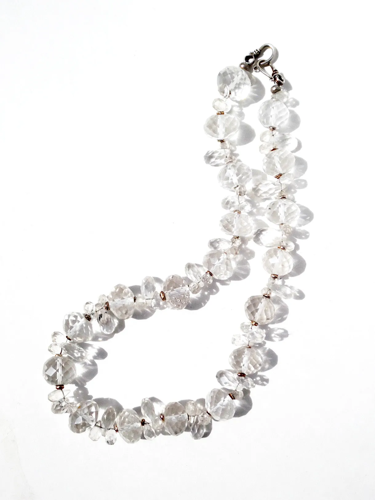 NECKLACE CHUNKY AND FACETED CUT QUARTZ