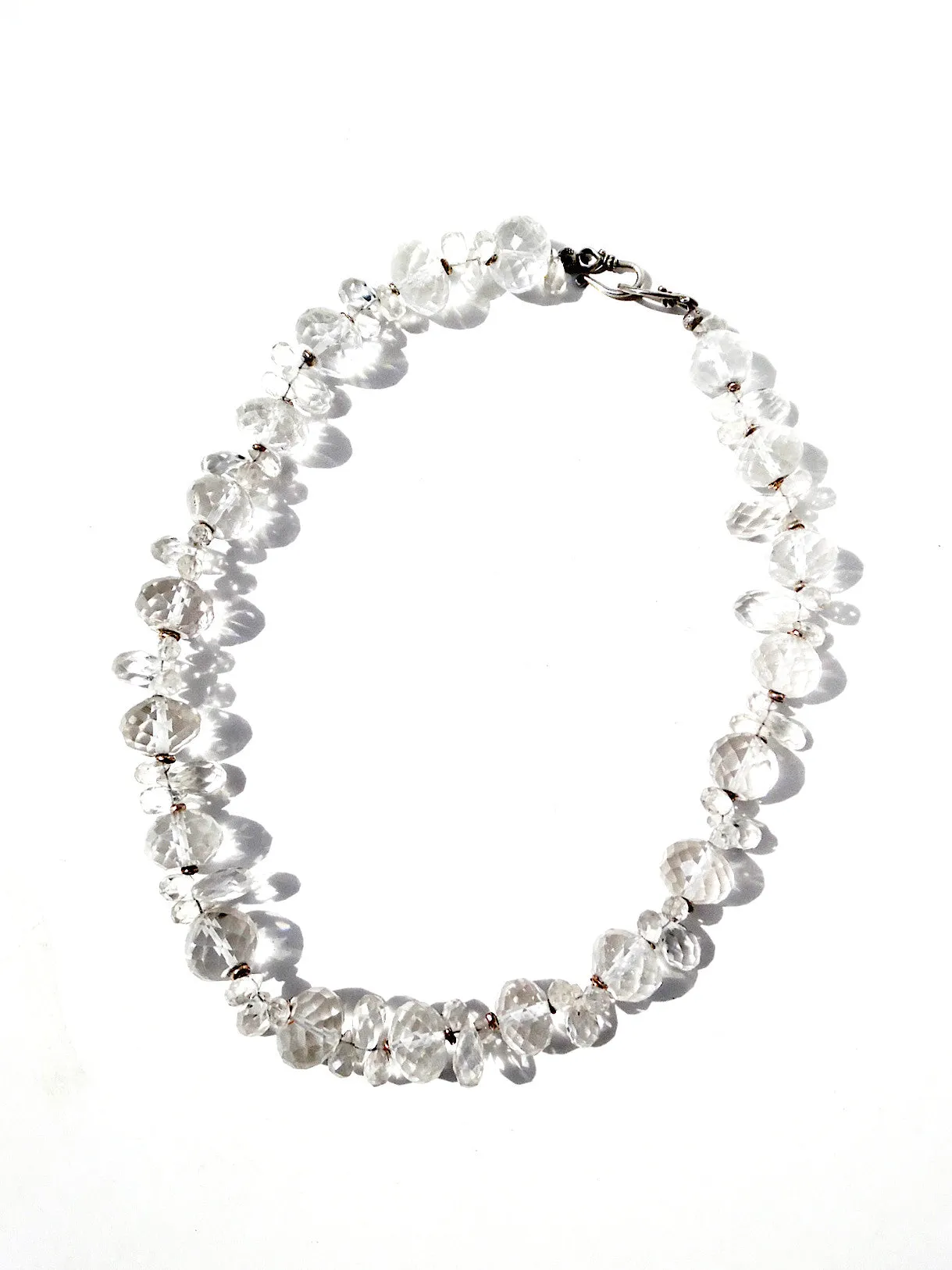 NECKLACE FACETED CHANDELIER CUT QUARTZ