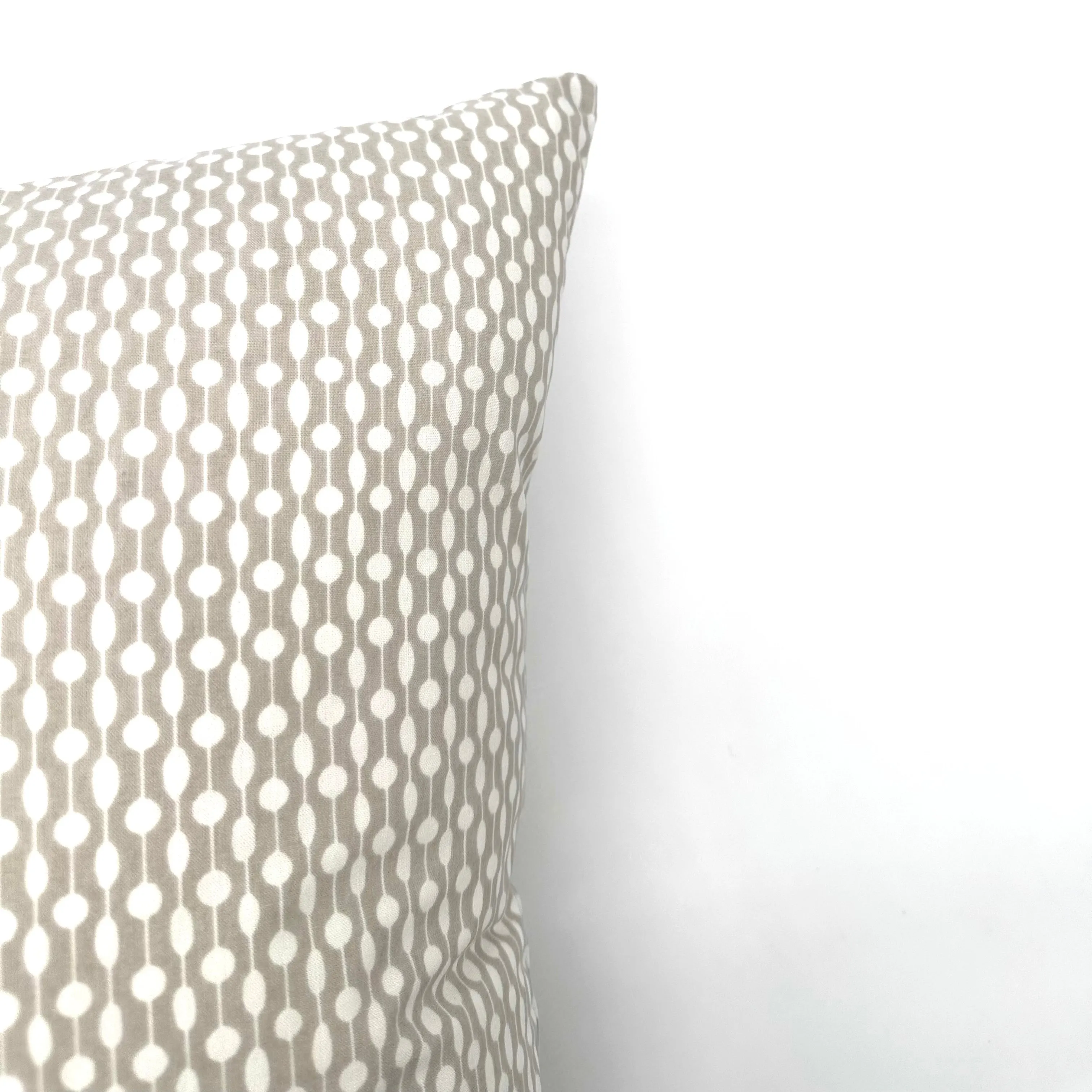 Neutral Retro Polka Dot Throw Pillow Cover 20x20