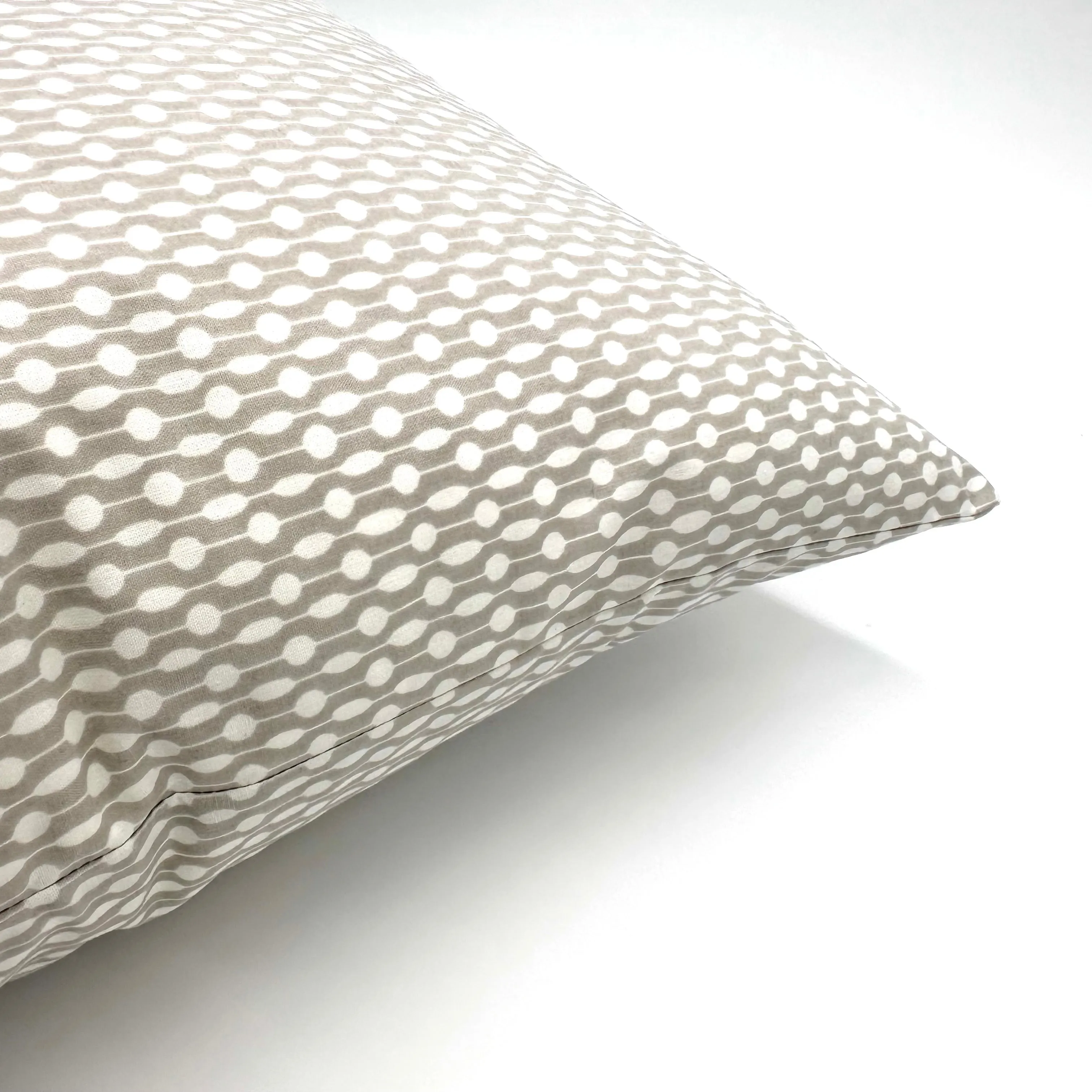 Neutral Retro Polka Dot Throw Pillow Cover 20x20