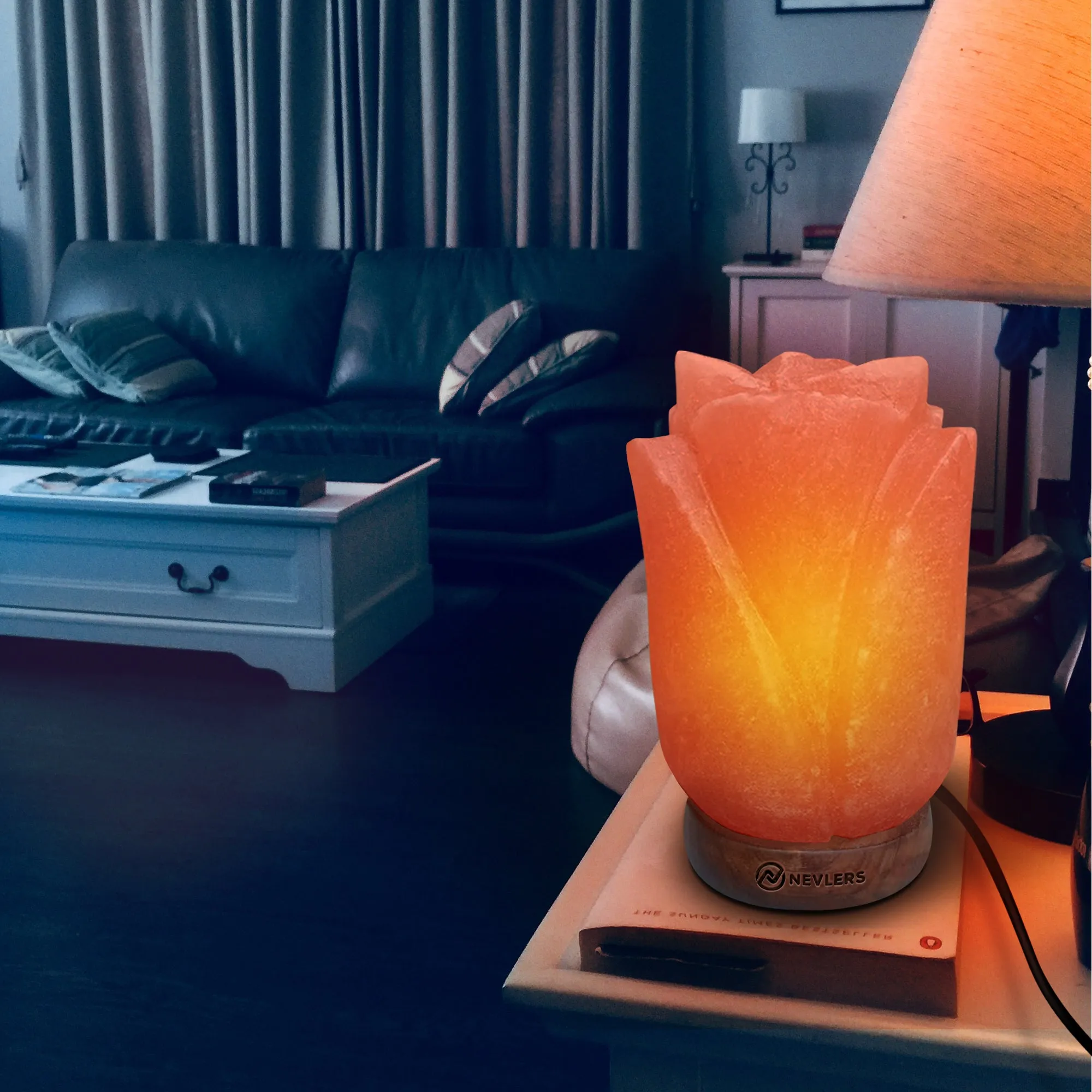 Nevlers Himalayan Salt Lamp - Unique Flower Shape