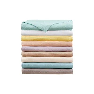 New - Bed Blanket Liquid Cotton Twin White