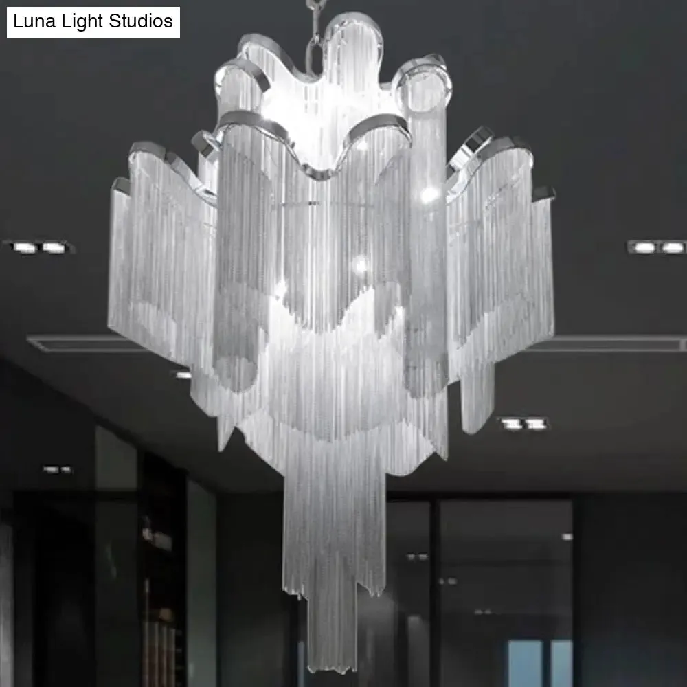 Nordic LED Aluminum Ceiling Chandelier for Living Room - Stylish Pendant Light Fixture