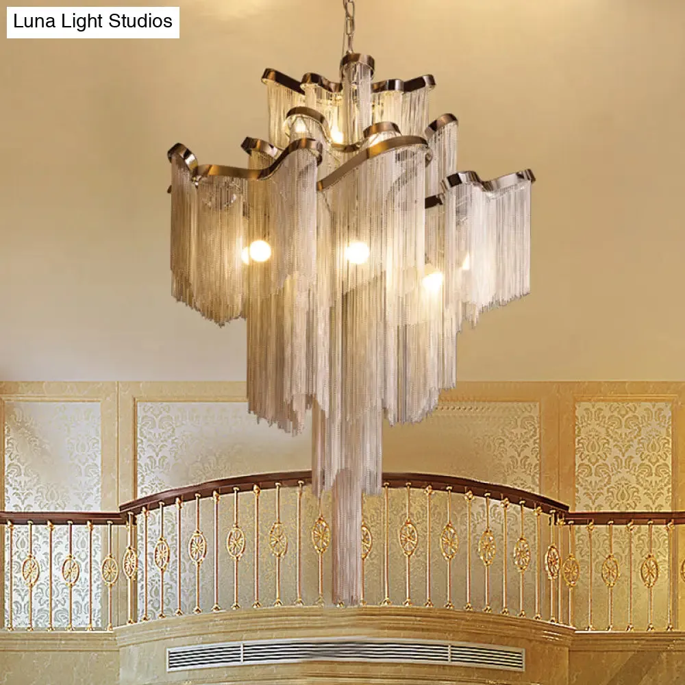 Nordic LED Aluminum Ceiling Chandelier for Living Room - Stylish Pendant Light Fixture